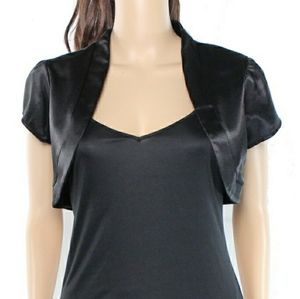 Mini Black Satin Shrug